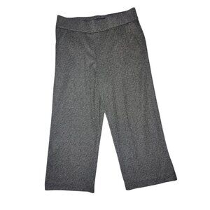 Liverpool Chevron Print Knit Pull On Cropped Wide Leg High Rise Dress Pants 14
